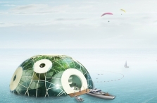 Floating phytoplankton farm