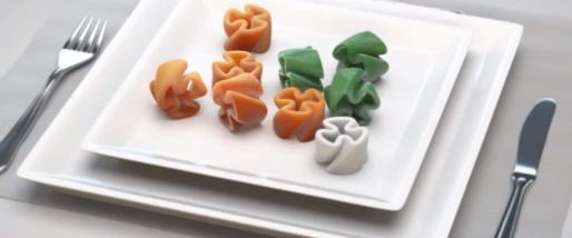 Printed food on plate